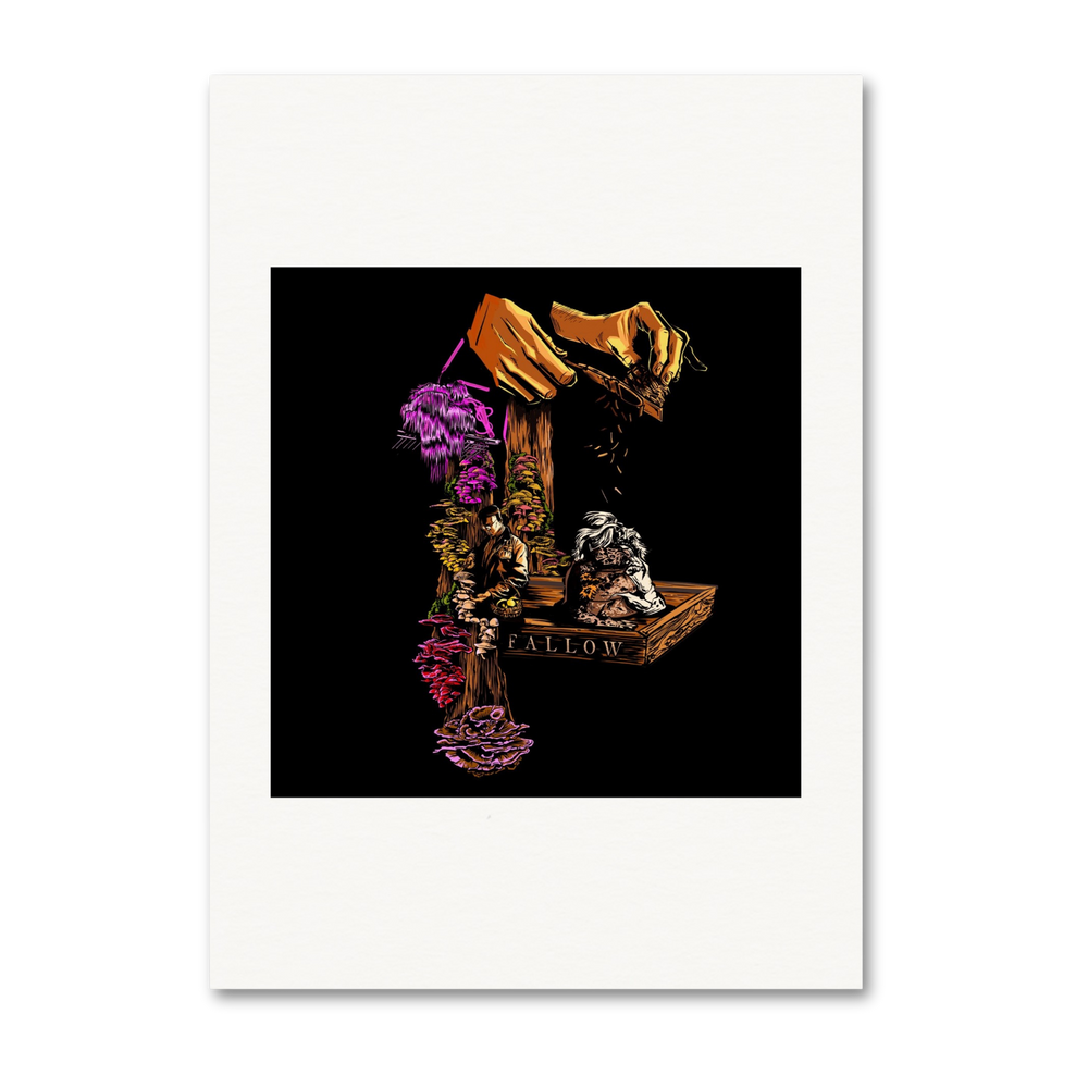 Trippy Mushroom Fallow Poster